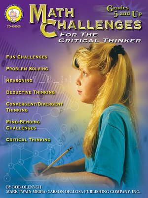 cover image of Math Challenges for the Critical Thinker, Grades 5 - 8